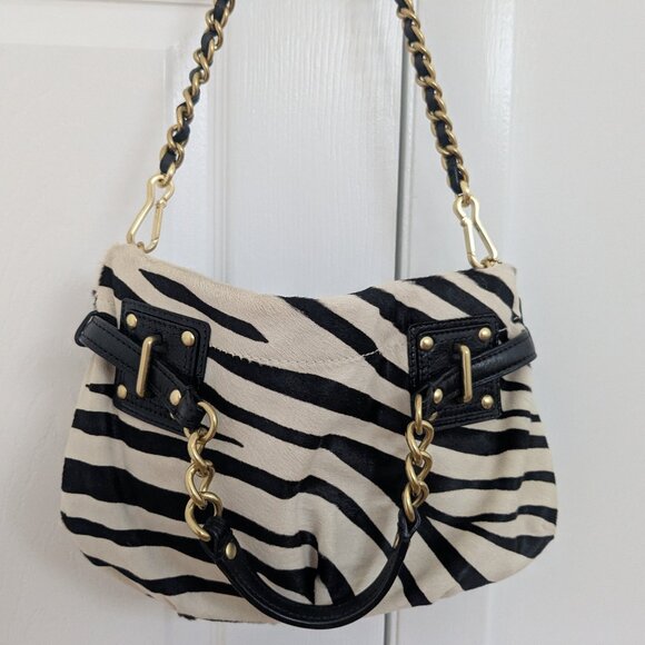 Vintage Limited Edition Coach Madison Brooke Zebra Calf Hair Bag - Style# 14345 - Picture 1 of 12